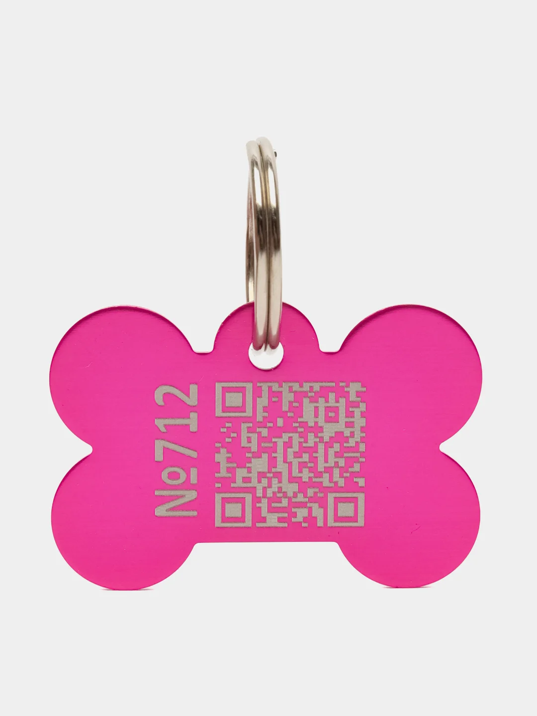 Фуксия адресник с qr кодом для защиты от пропажи питомца