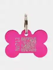 Фуксия адресник с qr кодом для защиты от пропажи питомца