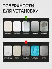 Черный полка угловая, металлическая, самоклеящаяся, с крючками, 1 ярус