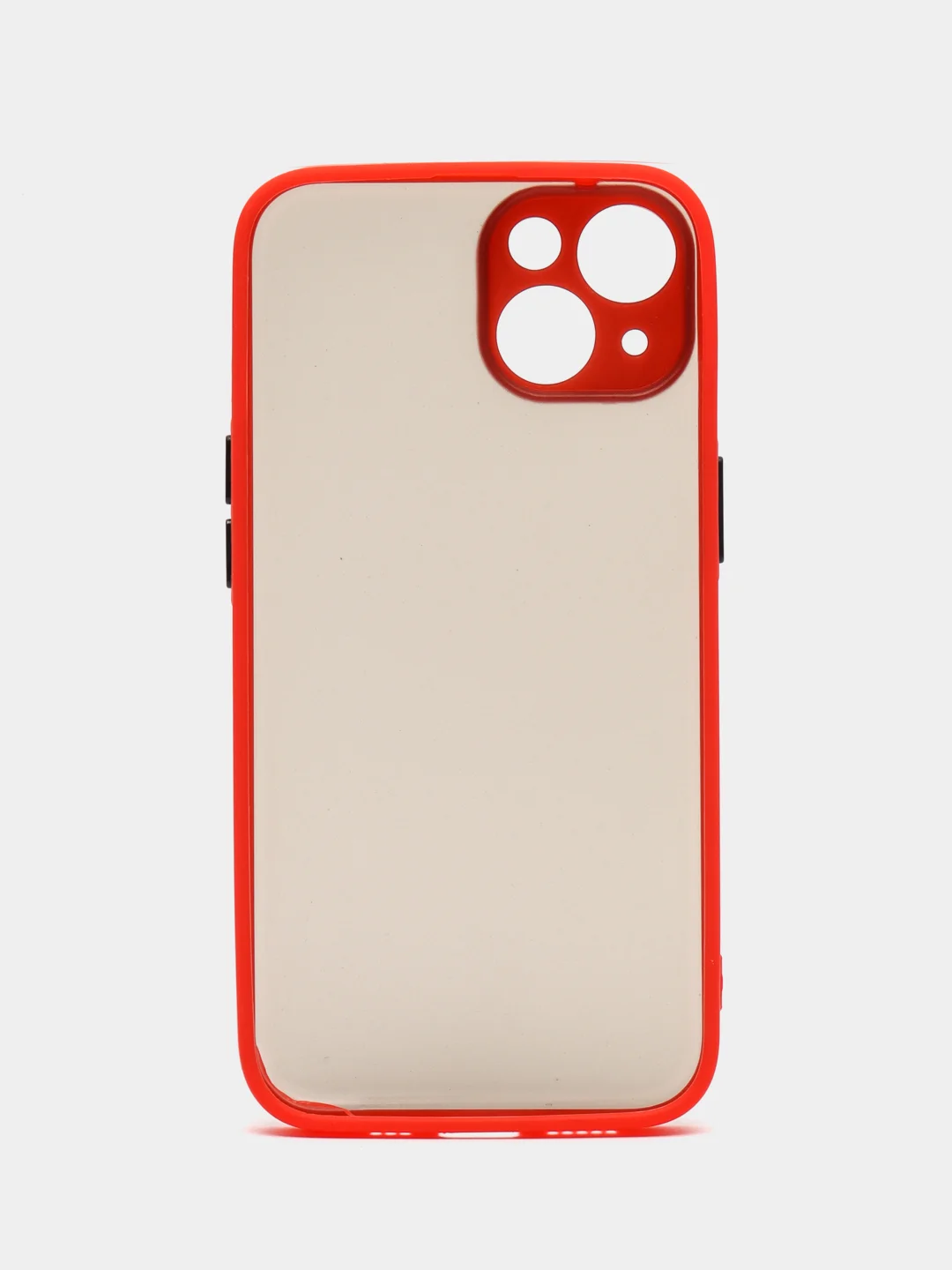 Красный чехол противоударный матовый для iPhone