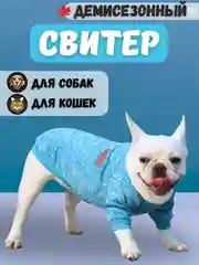 Голубой свитер Classic для собак и кошек 18 цветов