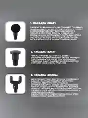 Перкуссионный массажер для тела, электрический, SBX Massage Gun MZ-MG09, серый