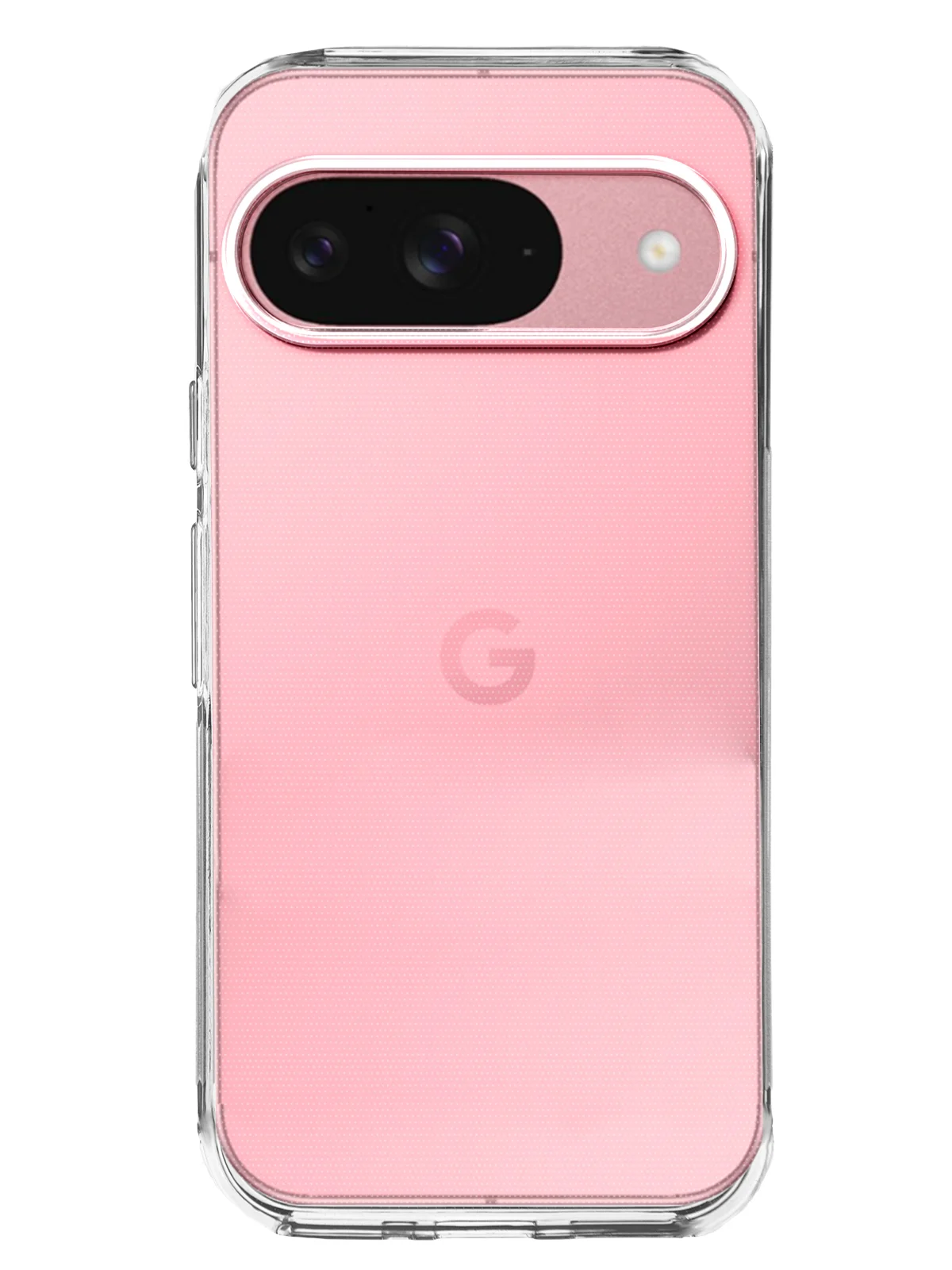 Белый чехол для Google Pixel 9, 9 Pro силиконовый BROSCORP матовый / прозрачный с защитой камер