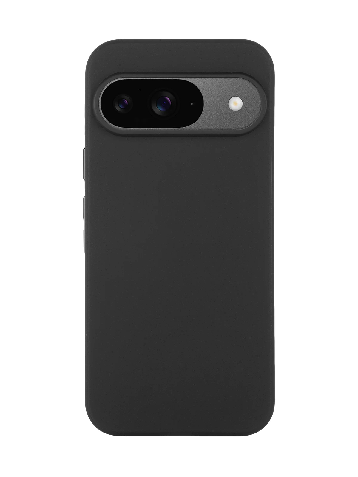 Черный чехол для Google Pixel 9, 9 Pro силиконовый BROSCORP матовый / прозрачный с защитой камер