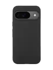 Черный чехол для Google Pixel 9, 9 Pro силиконовый BROSCORP матовый / прозрачный с защитой камер