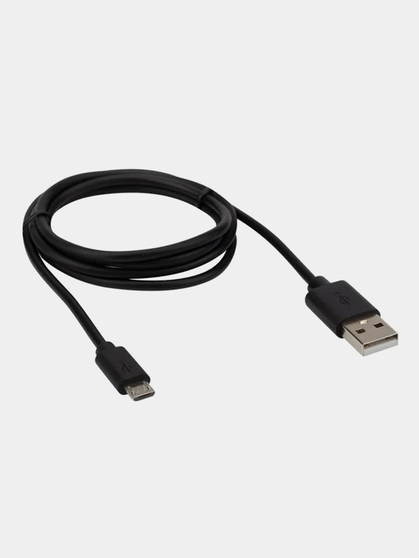 Кабель REXANT, USB-A, micro USB, ПВХ, черный, 1 А, 1 м