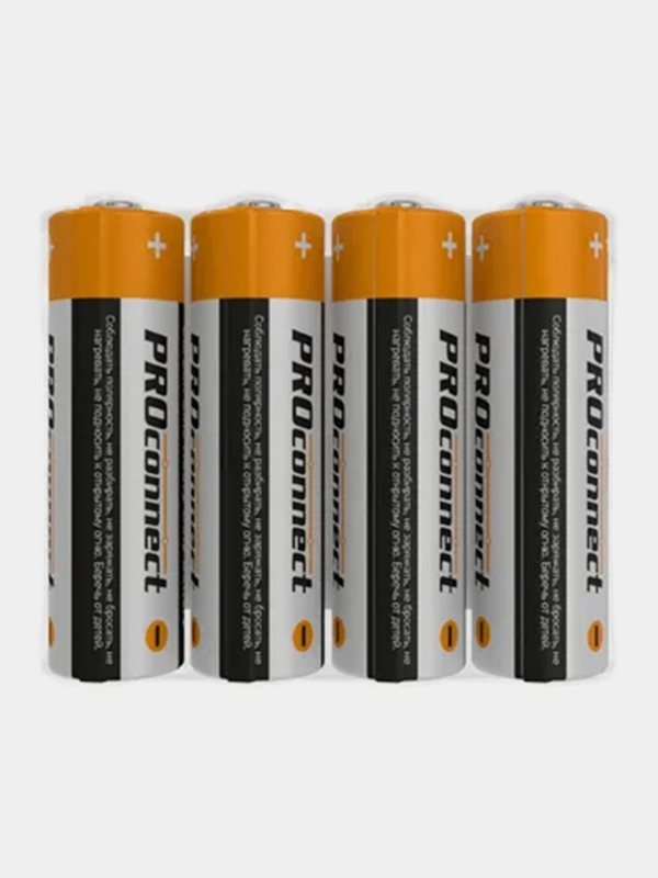 Батарейка PROconnect, солевая, АА/R6, 1,5V, 4 штуки
