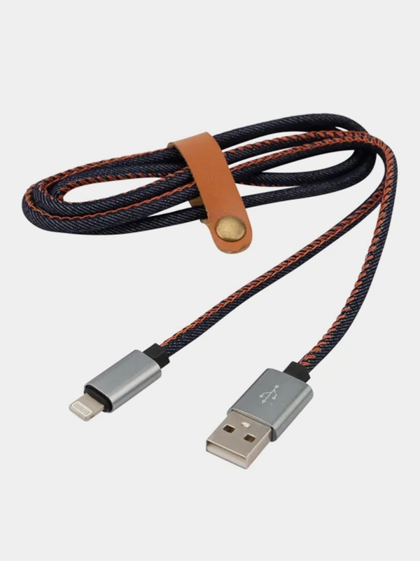 Кабель USB-A REXANT, lightning для Apple, 2.4 A, 1 м, в нейлоновой оплетке