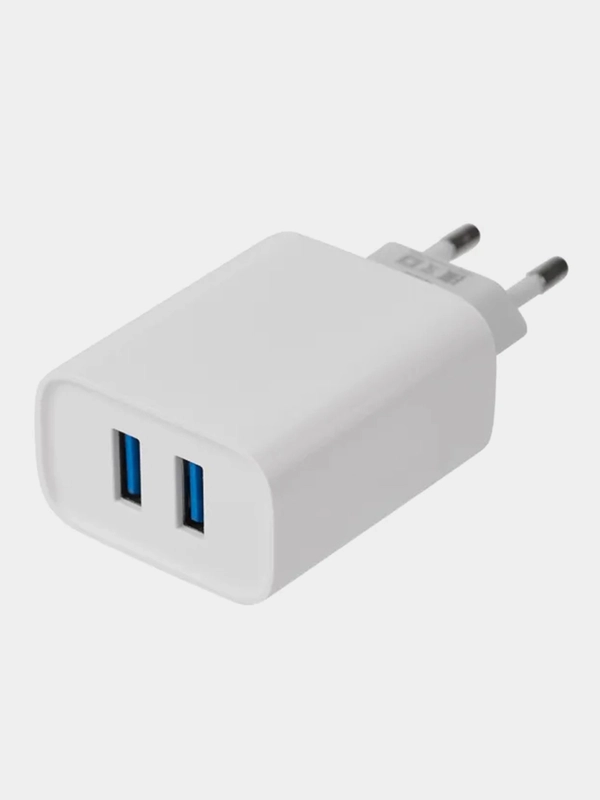 Сетевое зарядное устройство REXANT, для iPhone/iPad, 2 x USB, белое, 5V, 2.4 A