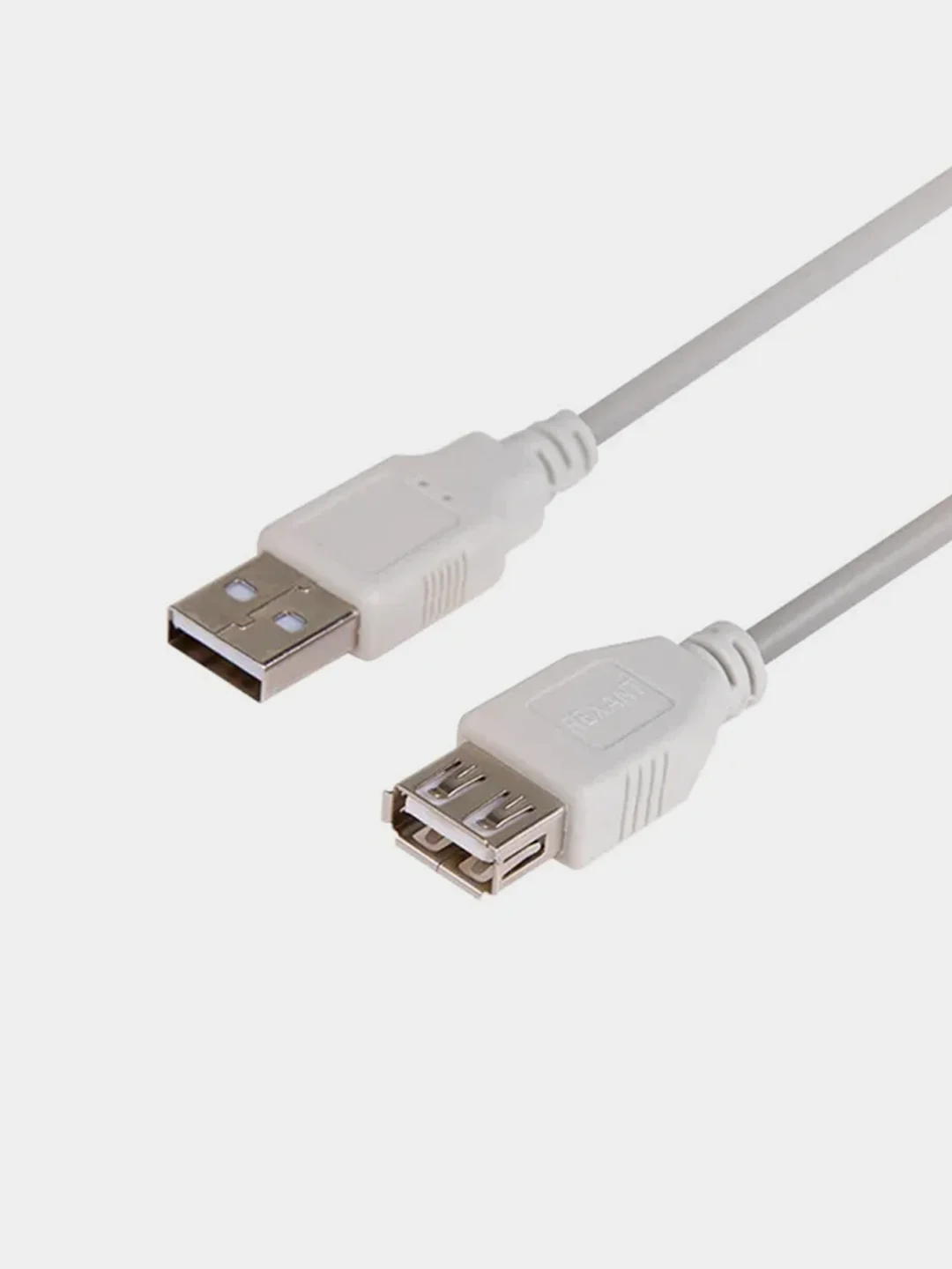 Кабель REXANT, USB-A, USB-A, 2,4А, ПВХ, серый, 1,8 м