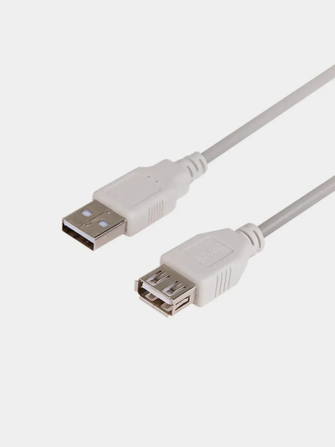 Кабель REXANT, USB-A, USB-A, 2,4А, ПВХ, серый, 3 м