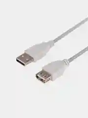 Кабель REXANT, USB-A, USB-A, 2,4А, ПВХ, серый, 3 м