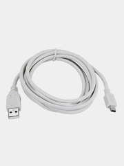 Кабель REXANT, USB-A, mini USB, ПВХ, серый, 2,4 А, 3 м