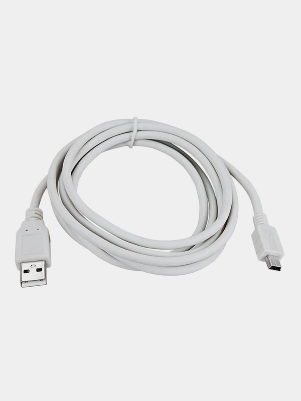 Кабель REXANT, USB-A, mini USB, ПВХ, серый, 2,4 А, 3 м