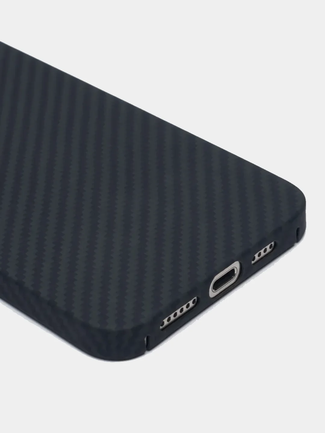 Черный чехол кевларовый Keephone для iPhone с MagSafe / Magsnap KEVILAR