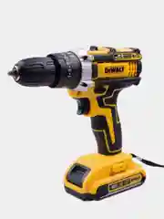 Черный дрель-шуруповерт аккумуляторный DeWalt, 21V / 48V с набором инструментов