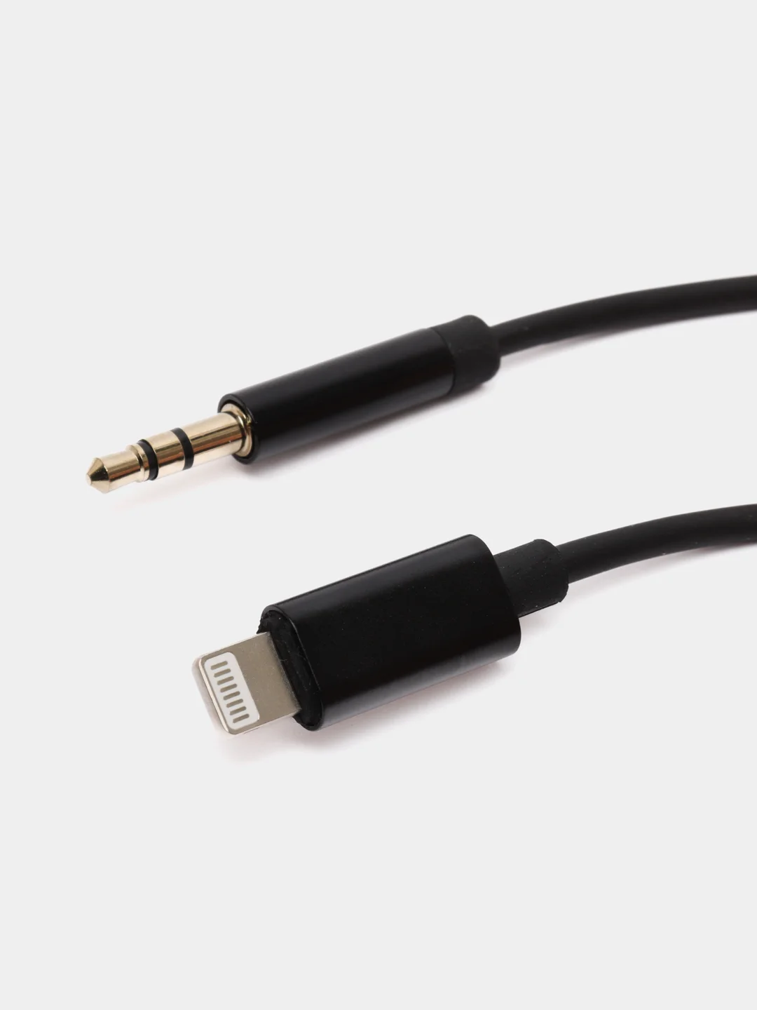 Белый aux кабель iPhone /Айфон Lightning на 3,5 мм, белый/черный, для наушников, колонок
