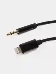 Белый aux кабель iPhone /Айфон Lightning на 3,5 мм, белый/черный, для наушников, колонок