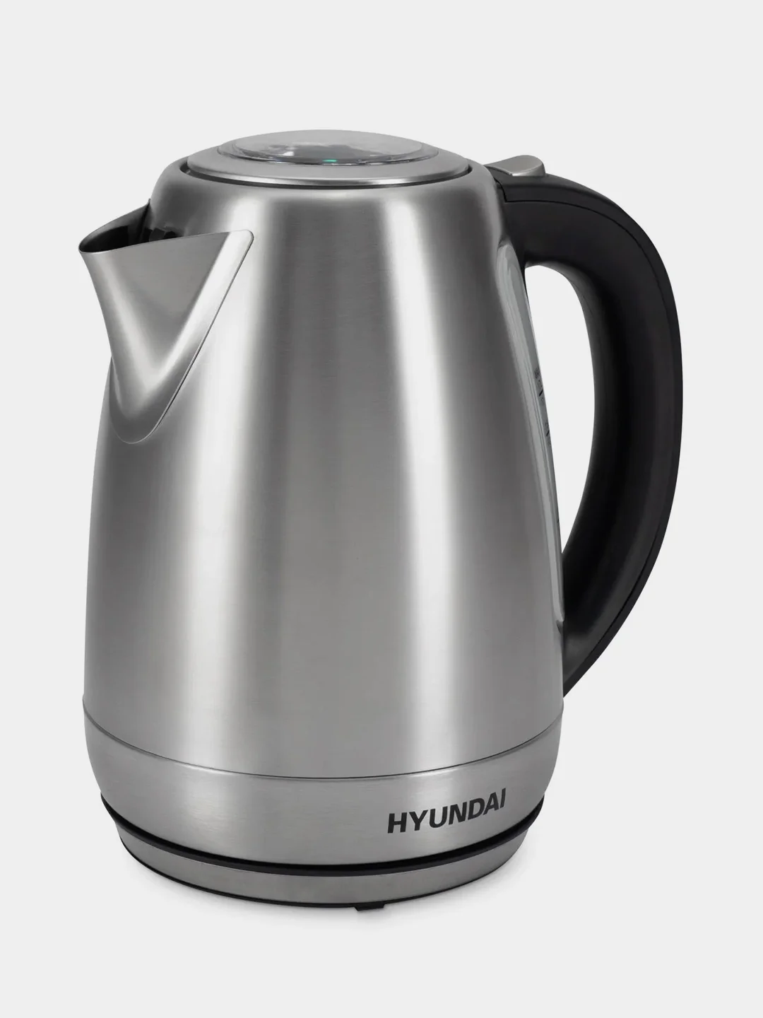 Чайник Hyundai HYK-S8408, 1.7л, 2200Вт, серебристый матовый/черный