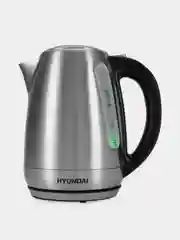 Чайник Hyundai HYK-S8408, 1.7л, 2200Вт, серебристый матовый/черный