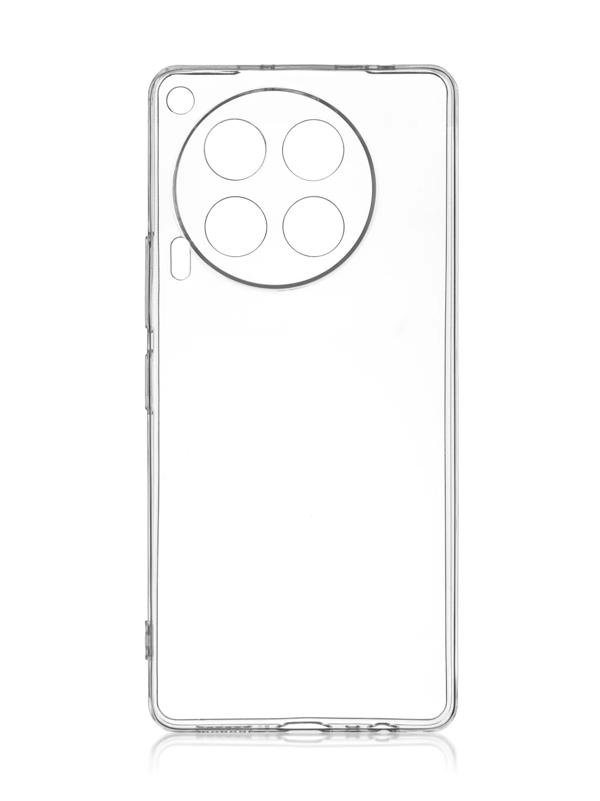 Прозрачный чехол для Tecno Camon 30, 30 5G силиконовый BROSCORP матовый/ прозрачный с защитой камер
