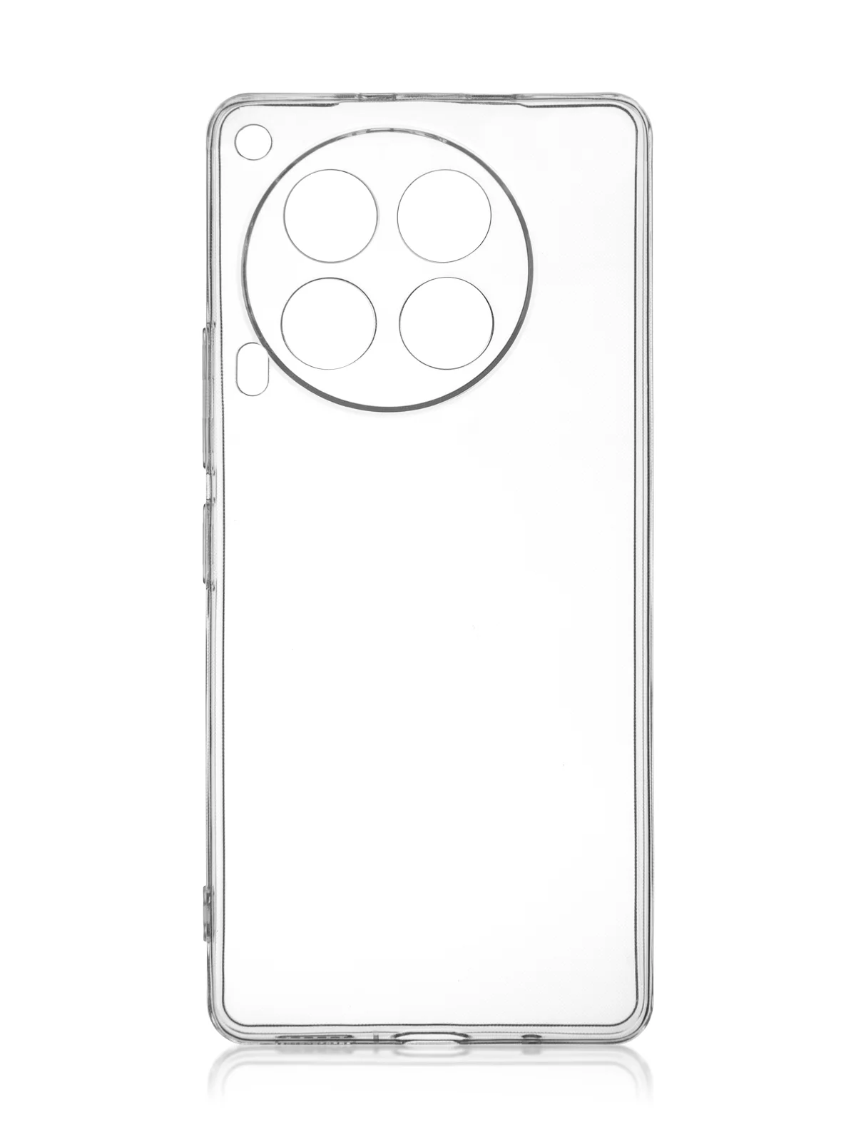 Прозрачный чехол для Tecno Camon 30, 30 5G силиконовый BROSCORP матовый/ прозрачный с защитой камер