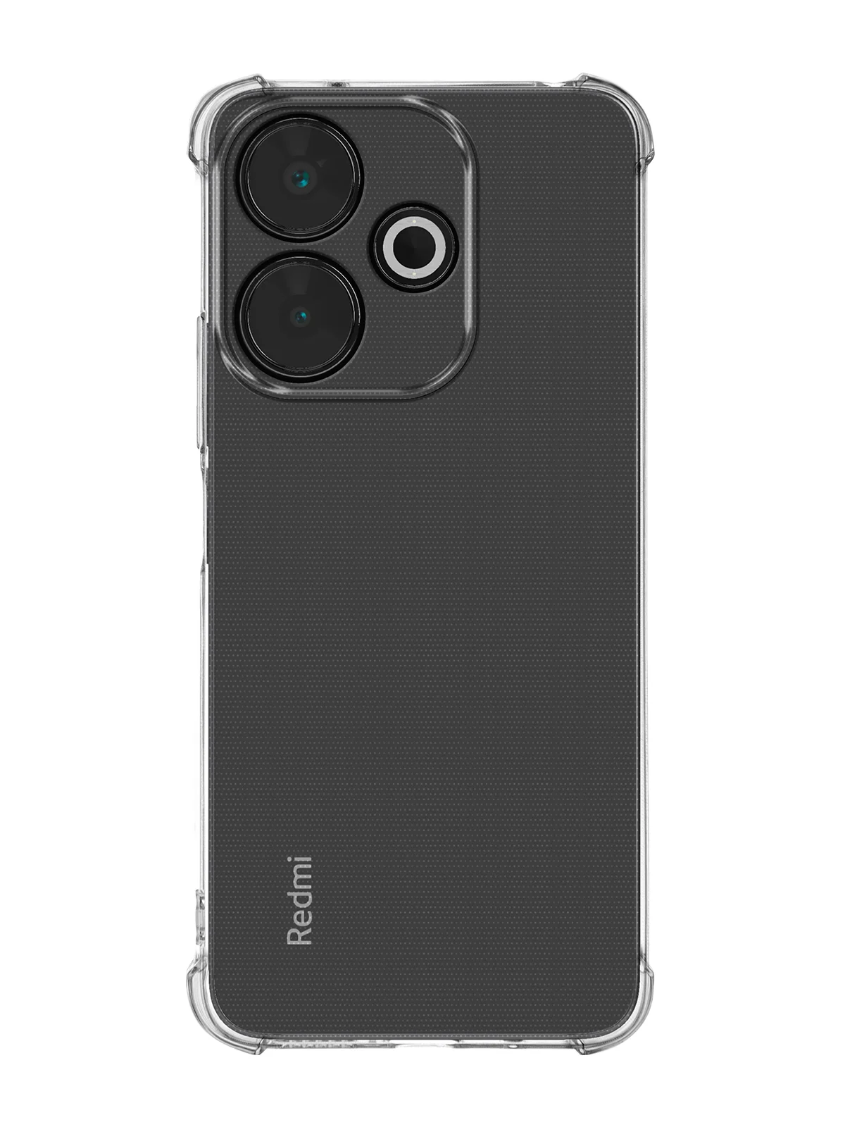 Прозрачный чехол для Xiaomi Redmi 13 4G/ 5G противоударный силиконовый BROSCORP с усиленными углами