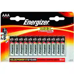 Батарейка AAA щелочная Energizer LR03-12BL MAX в блистере 12шт. LR03 12BL Max
