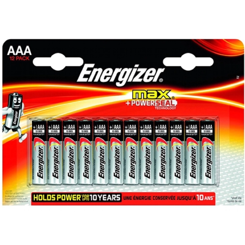 Батарейка AAA щелочная Energizer LR03-12BL MAX в блистере 12шт. LR03 12BL Max