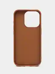 Коричневый чехол Guess PU leather iPhone 15 Pro из экокожи с картхолдером, коричневый