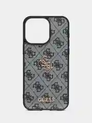 Синий чехол Guess PU leather iPhone 15 Pro Мах из экокожи синий