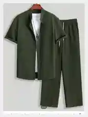 Мужской костюм тройка брючный, летний, лён
