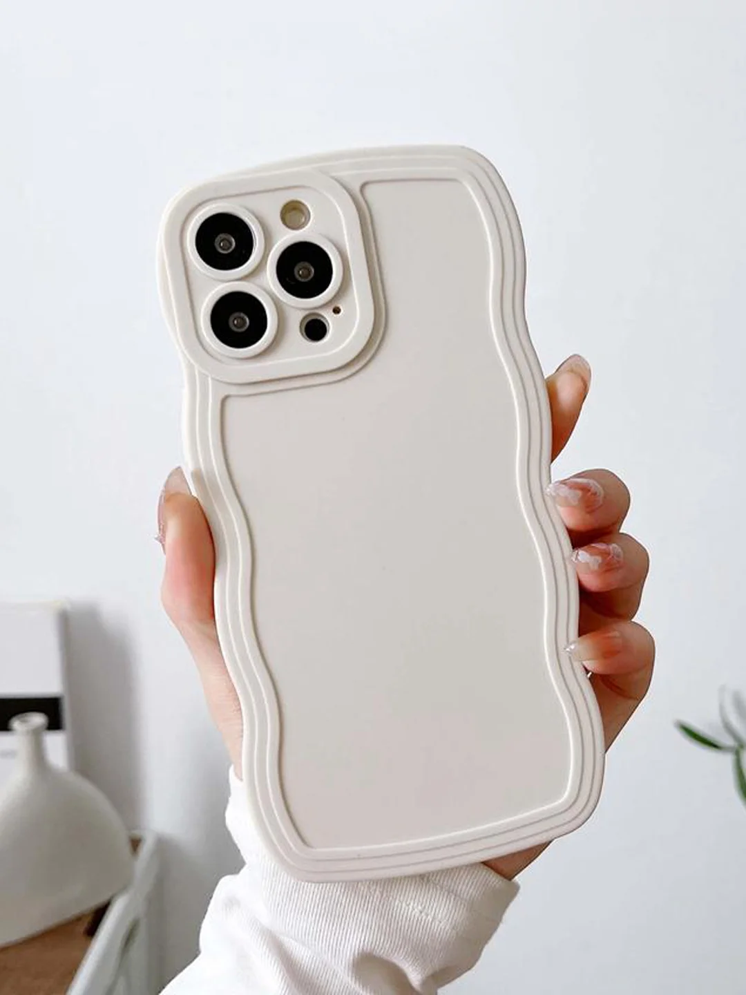 Белый чехол для iPhone 7,8,SE,XR,XS,11,12,13,14,15,Pro, Max, Plus, на айфон,бежевый, силиконовый