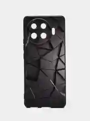 Тёмно-серый чехол для Tecno Spark 20 Pro+ Plus с принтом, с рисунком (Техно Спарк 20 Про + Плюс)