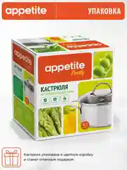 Кастрюля APPETITE Pretty, нержавеющая сталь