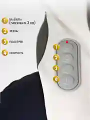 Массажер для шеи и плеч, электрический, с подогревом, SBX MZ-N5, серый