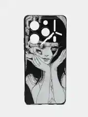 Белый чехол для Tecno POVA 6 / Pova 6 Pro 5G с принтом, с рисунком (Техно Пова 6 Про)