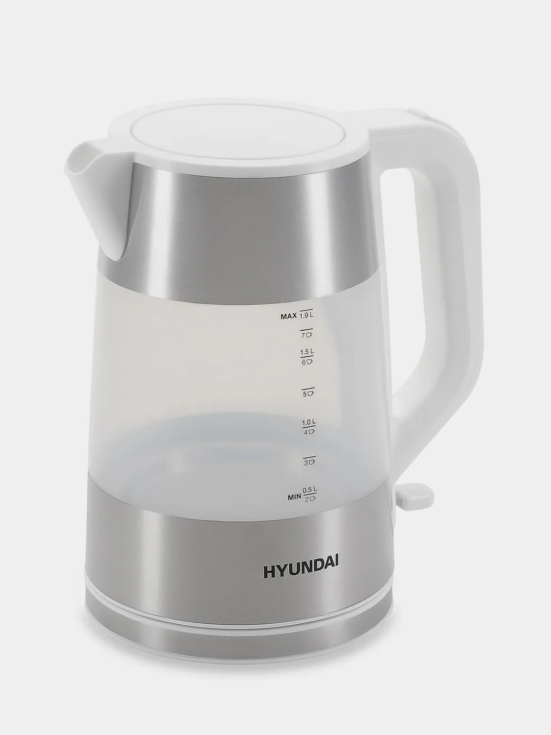 Чайник электрический Hyundai HYK-P4025, 1.9 л, 2200 Вт, белый