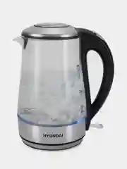 Чайник электрический Hyundai HYK-G8406, прозрачный корпус, 1.7 л, 2200 Вт