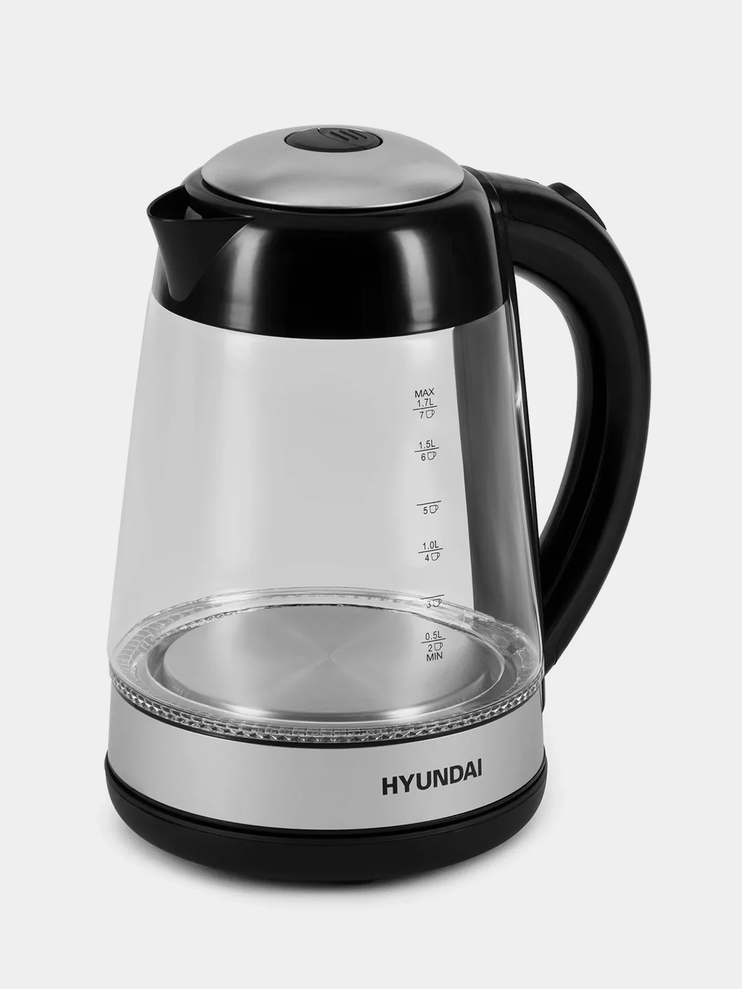 Чайник Hyundai HYK-G3803, стекло, 1.7 л, 2200 Вт