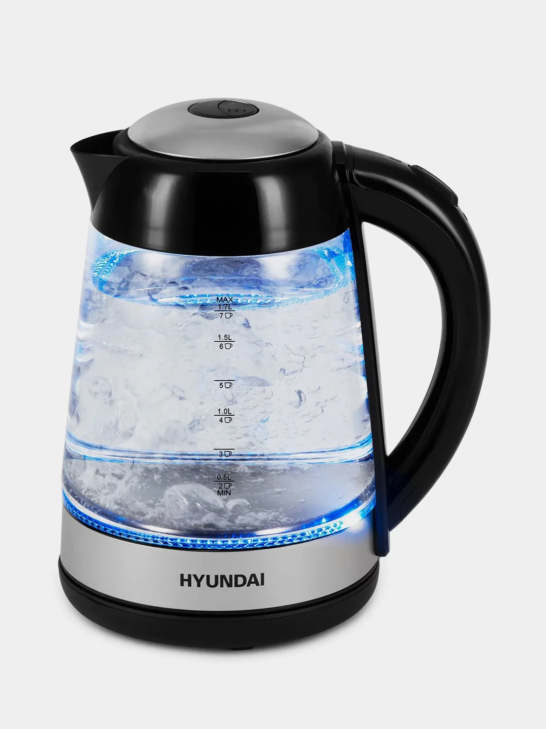 Чайник Hyundai HYK-G3803, стекло, 1.7 л, 2200 Вт