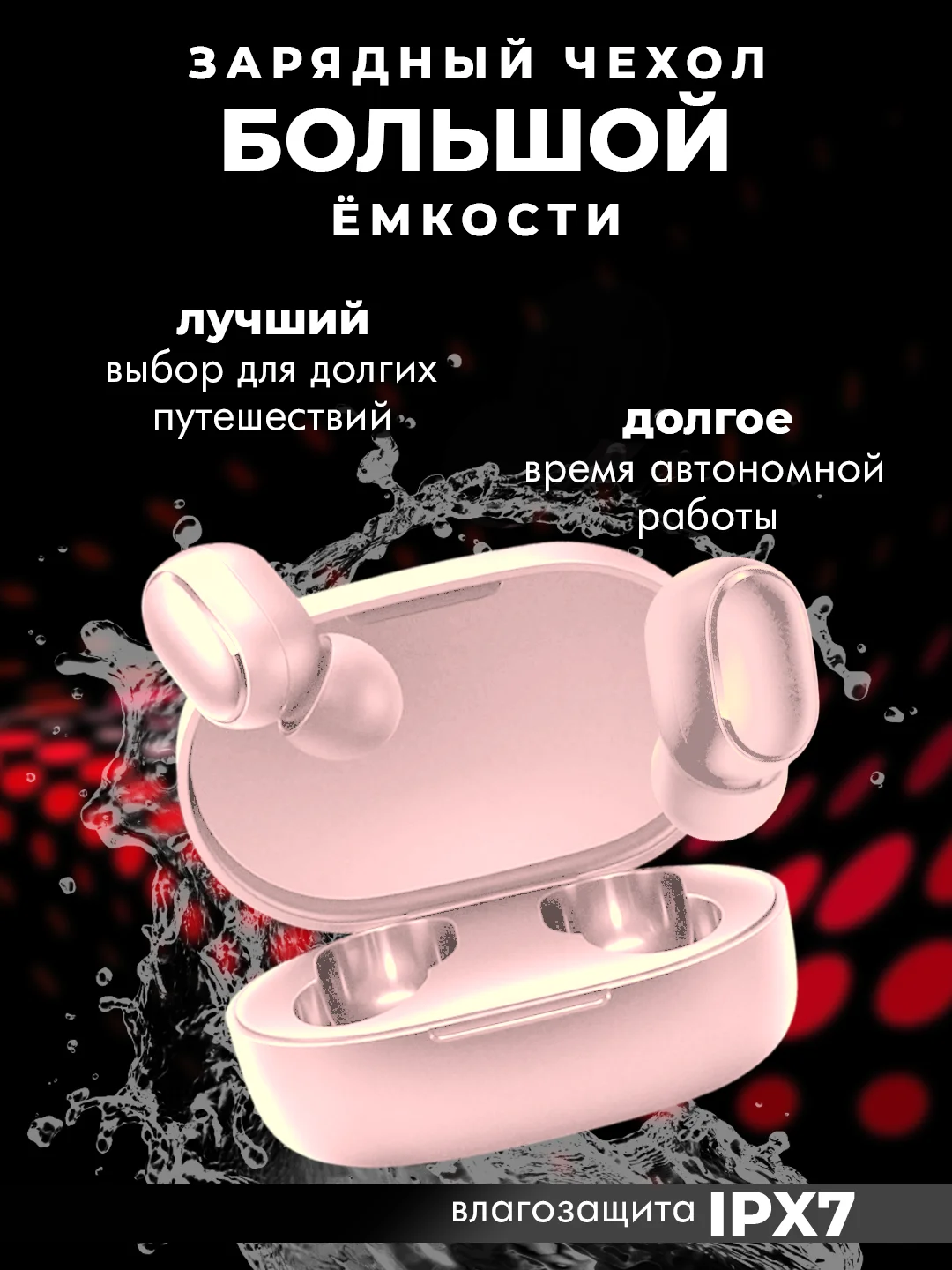 Голубой наушники беспроводные A6S Mipods, с микрофоном, разные цвета, наушники блютуз