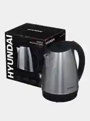Чайник Hyundai HYK-S1030, 1.7л, 2200Вт, серебристый матовый/черный