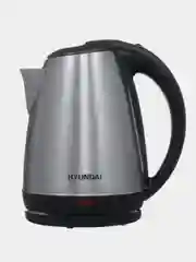 Чайник Hyundai HYK-S1030, 1.7л, 2200Вт, серебристый матовый/черный