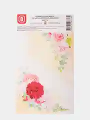 Клапан декоративный "С 8 Марта! (георгин и эвкалипт)" 5 штук, для пакета
