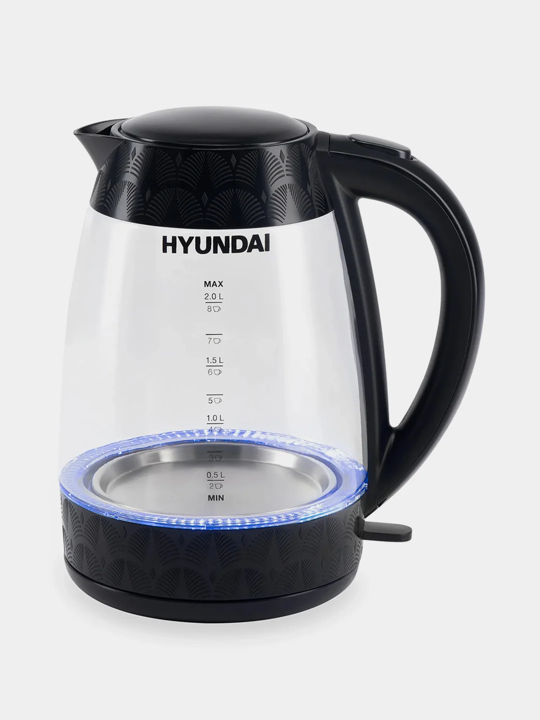 Чайник Hyundai HYK-G4505, 2л, 2200Вт, черный