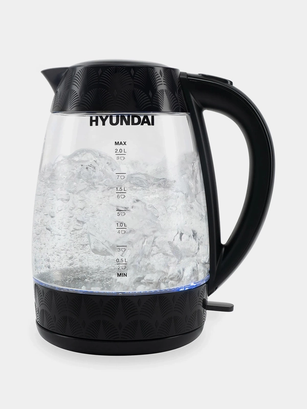 Чайник Hyundai HYK-G4505, 2л, 2200Вт, черный