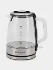 Чайник Hyundai HYK-G2403, 1.5л, 2200Вт, черный/серебристый
