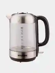 Чайник Hyundai HYK-G4034, 1.8л, 2200Вт, черный/прозрачный