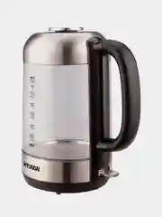 Чайник Hyundai HYK-G4034, 1.8л, 2200Вт, черный/прозрачный